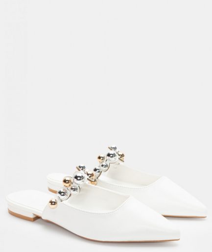 Mules Μυτερά με Διακοσμητικά Τρούκς
