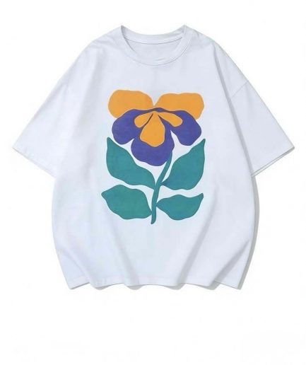 OVERSIZED T-SHIRT DOUBLE FLOWER