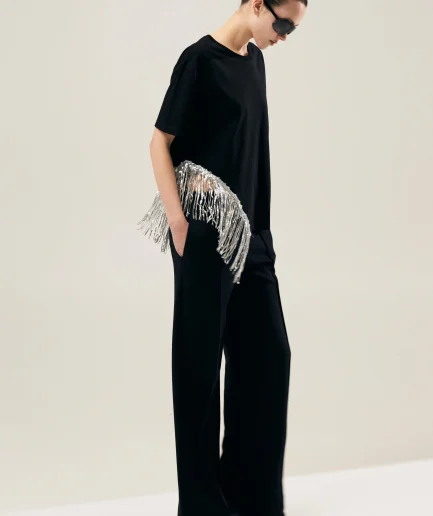 T-SHIRT WITH STRASS LUMINA