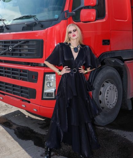 SARAH DRESS - BLACK NAZEZHDA